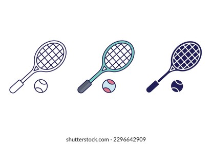 Tennis Stadium line and solid illustration icon