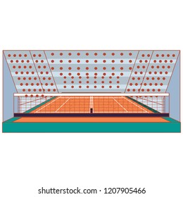 tennis stadium sport isolated icon