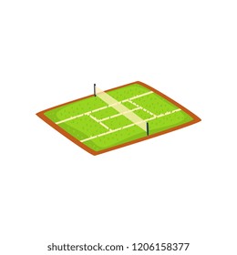 Tennis stadium, sports ground vector Illustration on a white background