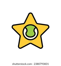 Tennis Star Icon Vector Illustration