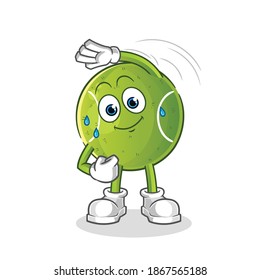 tennis stretching character. cartoon mascot vector