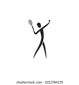 Tennis swing icon. Element of figures of sportsman icon. Premium quality graphic design icon. Signs, symbols collection icon for websites, web design, mobile app on white background