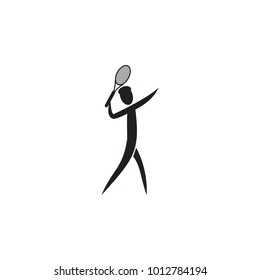 Tennis swing icon. Element of figures of sportsman icon. Premium quality graphic design icon. Signs, symbols collection icon for websites, web design, mobile app on white background