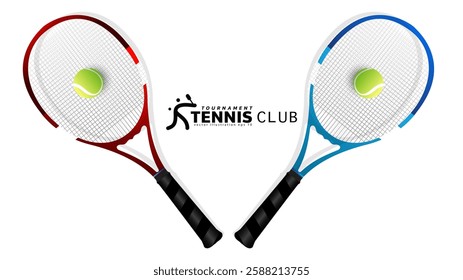 Tennis symbol with tennis racket and tennis ball, Illustrations for use in online sporting events , Illustration Vector EPS 10