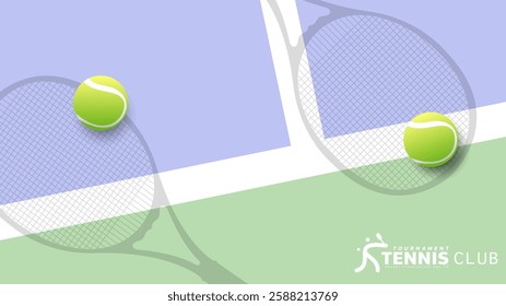 Tennis symbol with tennis racket and tennis ball, Illustrations for use in online sporting events , Illustration Vector EPS 10