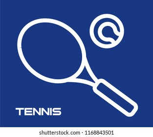 TENNIS SYMBOL VECTOR ICON