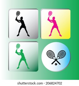 tennis symbol vector illustration