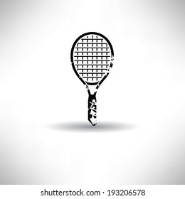 Tennis symbol,grunge vector