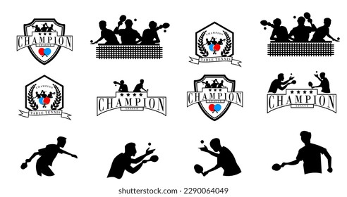 tennis table champion template logo element for event match logo