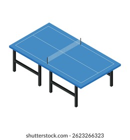 Tennis Table Isometric. Perfect for Sports Design Projects.