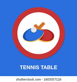 tennis table, Ping Pong Logo icon. flat illustration of Ping Pong Logo vector icon. Ping Pong Logo sign symbol 