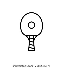 Tennis Table or Ping Pong Racket Sport Line Art Icon Design