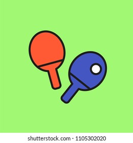 tennis table racket, vector illustration