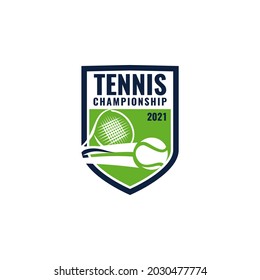 Tennis Team Club Sports Logo Tempalte Vector