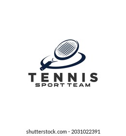 Tennis Team Club Sports Logo Tempalte Vector