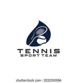 Tennis Team Club Sports Logo Tempalte Vector