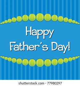 Tennis theme Father's Day card in vector format.