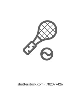 Tennis thin icon vector