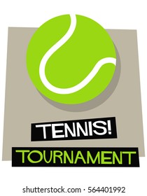 Tennis Tournament (Flat Style Vector Illustration Sports Poster Design)