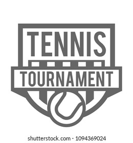 Tennis Tournament Logo Vector Template