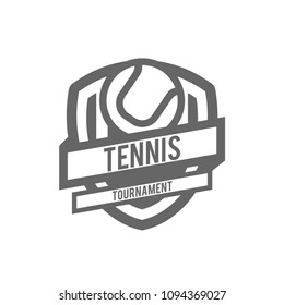 Tennis Tournament Logo Vector Template
