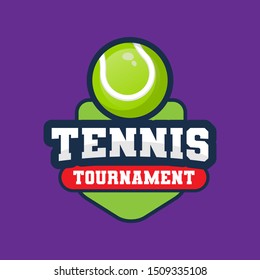 tennis tournament - Modern professional sport logo or badge.label for a tennis game events