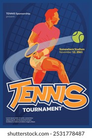 Tennis Tournament Poster, Sports Event