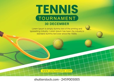 Tennis Tournament Poster Vector illustration