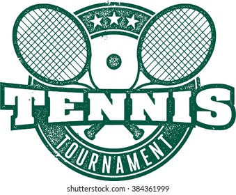 Tennis Tournament Sports Stamp