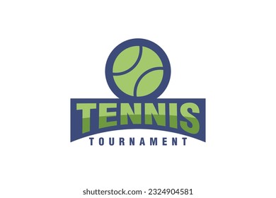 Tennis Tournament and Washington Monument logo design vector template