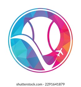 Tennis travel vector logo design template.