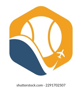 Tennis travel vector logo design template.