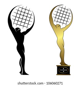 Tennis trophy - vector illustration