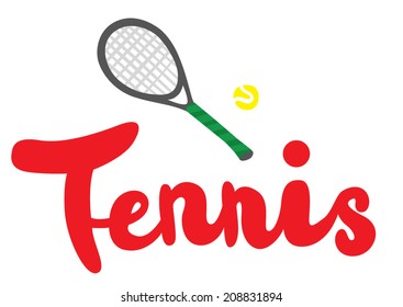 Tennis typography with Racket and Ball