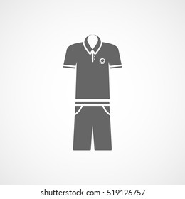 Tennis Uniform Flat Icon On White Background