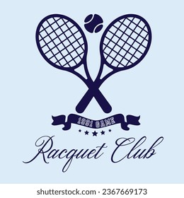 Tennis Varsity Luxury Racquet Club Hamptons Brooklyn Cute Emblem badge Embroidery Logo Slogan Apparel t-shirt tee Design 