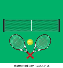 Tennis vector. Tennis ball and tennis rocket
