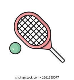 tennis vector flat color icon 