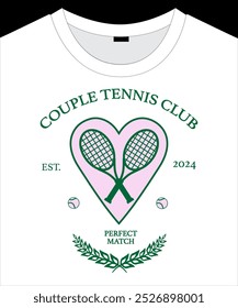Tennis vector graphic design for t shirt, card or any design