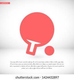 tennis vector icon 10 eps , Lorem ipsum Flat design