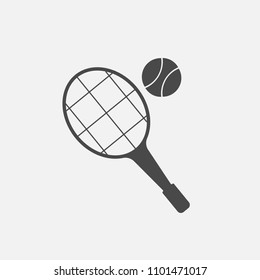 tennis vector icon tennis ball and racquet racket vector icon