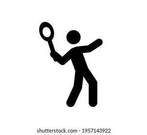 Tennis vector icon.  Editable stroke. Symbol in Line Art Style for Design, Presentation, Website or Apps Elements, Logo. Pixel vector graphics - Vector