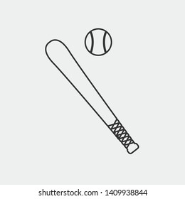 Tennis vector icon thin line