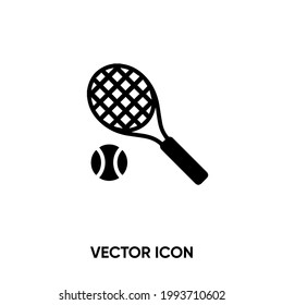 Tennis vector icon.Modern, simple flat vector illustration for website or mobile app. Tennis racket symbol, logo illustration. Pixel perfect vector graphics	