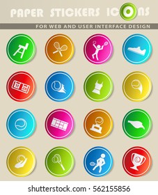 tennis vector icons for user interface design