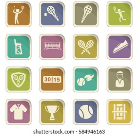 tennis vector icons for user interface design