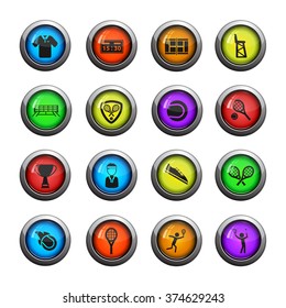Tennis  vector icons for web sites and user interface