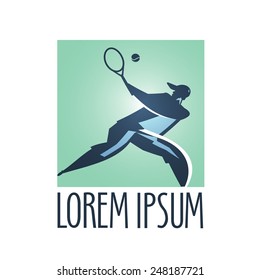 Tennis vector logo design template. Tennis Court or sports icon.