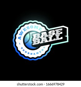 Tennis vector modern professional sport typography logotype in retro style. Vector design emblem, badge and sporty template logo design