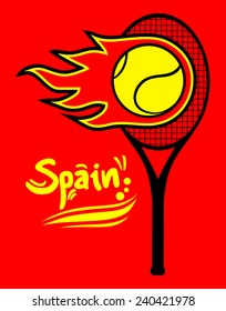 Tennis vector racket